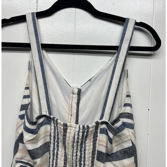 Universal Thread Womens Dress Medium Linen Blend Midi Lagenlook Beachy Nautical - Picture 8 of 13